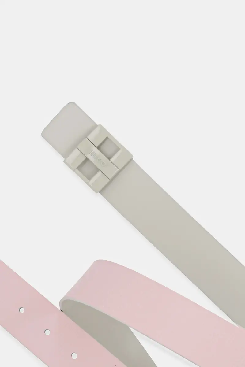 cintura in pelle bilaterale donna colore beige 50548472 miniatura 2