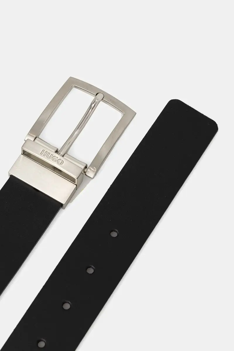 cintura in pelle bilaterale uomo colore nero 50497462 miniatura 2