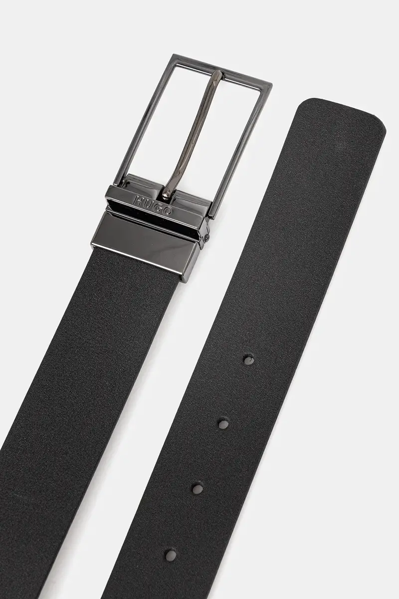 cintura in pelle bilaterale uomo colore nero 50548365 miniatura 2