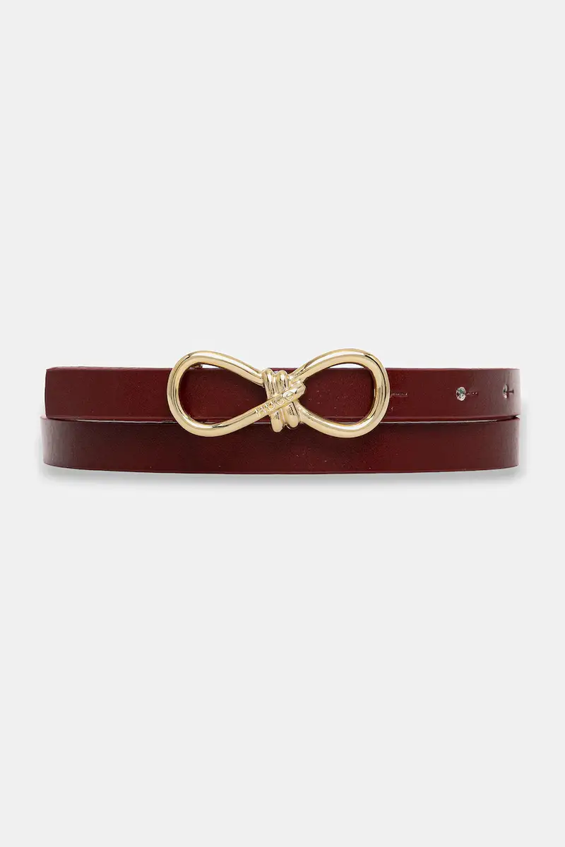 cintura in pelle donna colore granata 50554103