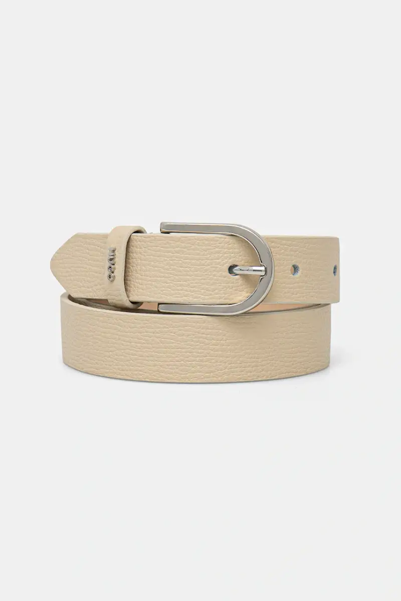 cintura in pelle donna colore nero 50516558 Beige