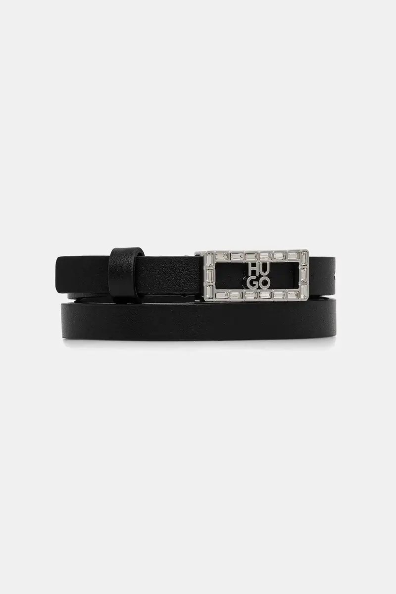 cintura in pelle donna colore nero 50554098
