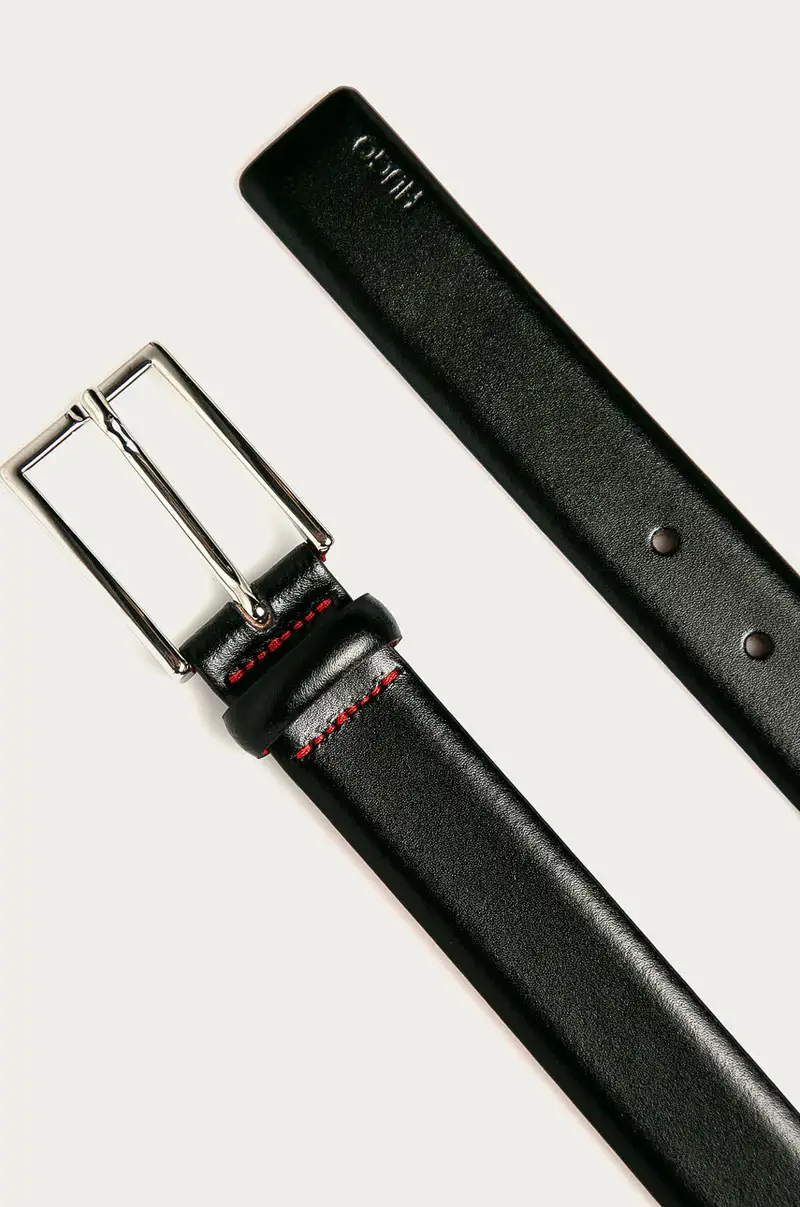 cintura in pelle Nero miniatura 3