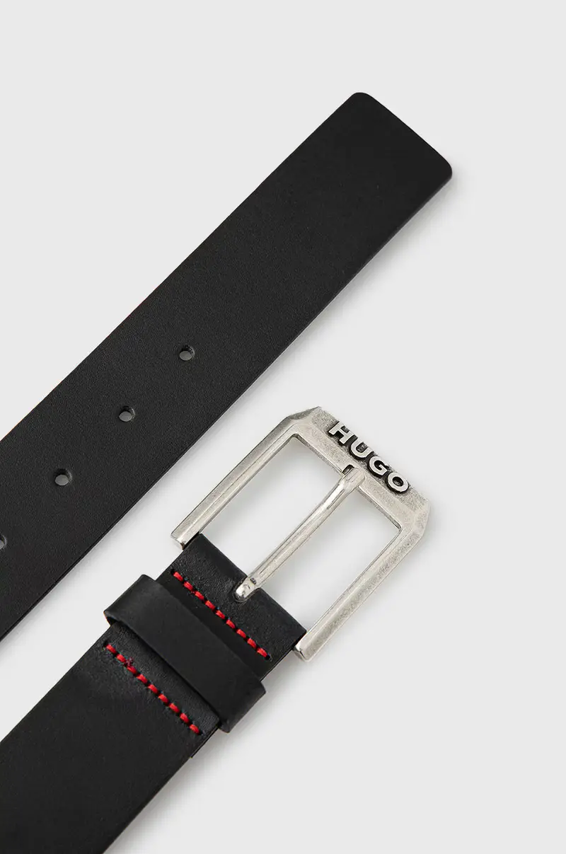 cintura in pelle uomo Nero miniatura 2