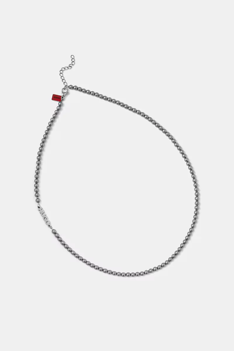 collana uomo 50544522 Grigio