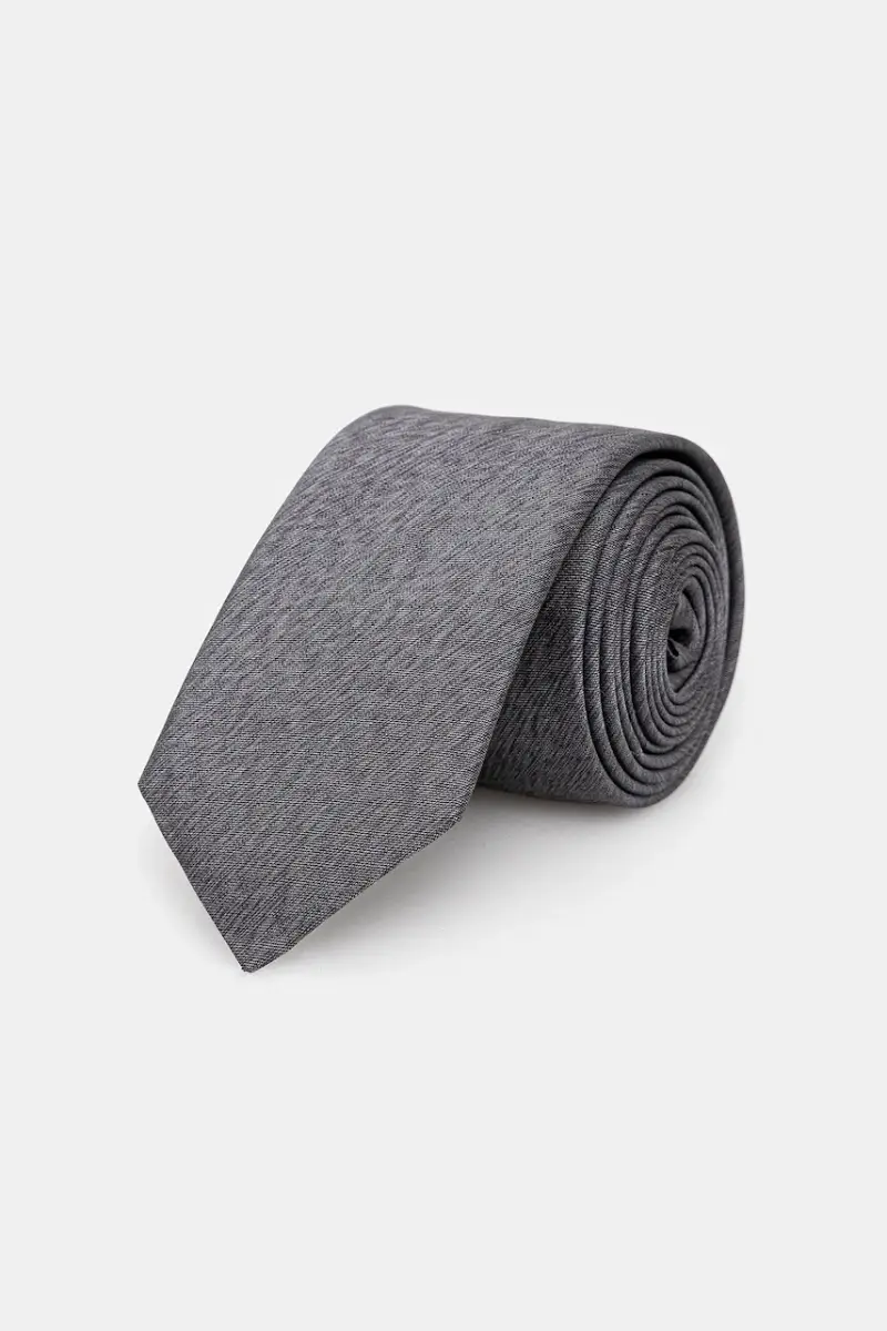 cravatta in seta colore grigio 50551720