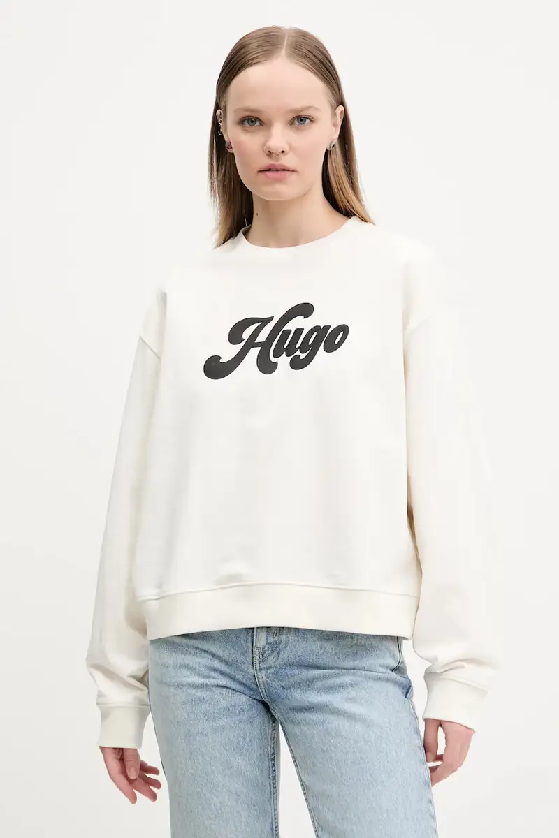 felpa donna colore beige con applicazione 50541169