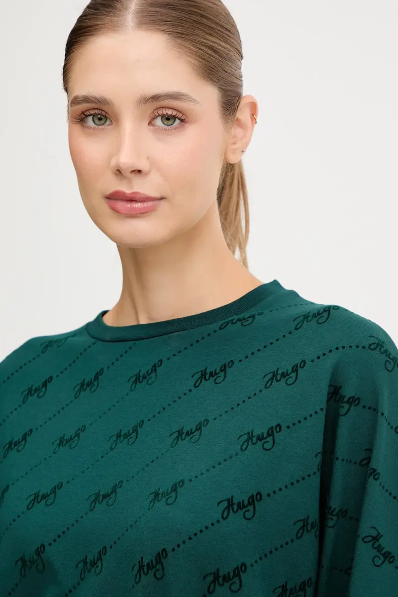 felpa donna colore nero 50545210 Verde miniatura 4