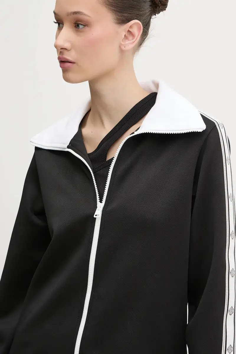 felpa donna colore nero con applicazione 50536920 miniatura 4