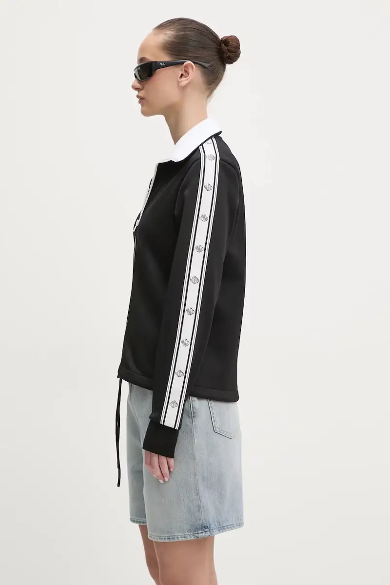 felpa donna colore nero con applicazione 50536920