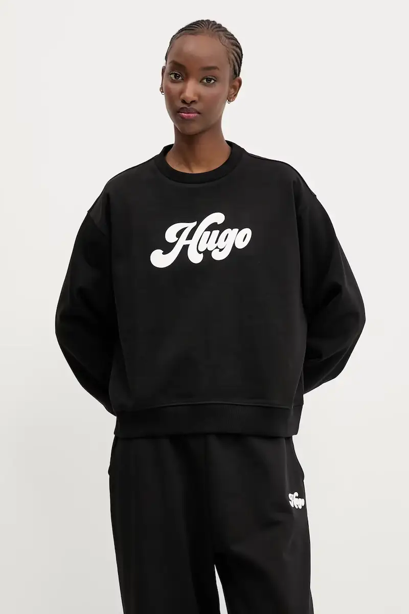 felpa donna colore nero con applicazione 50541169