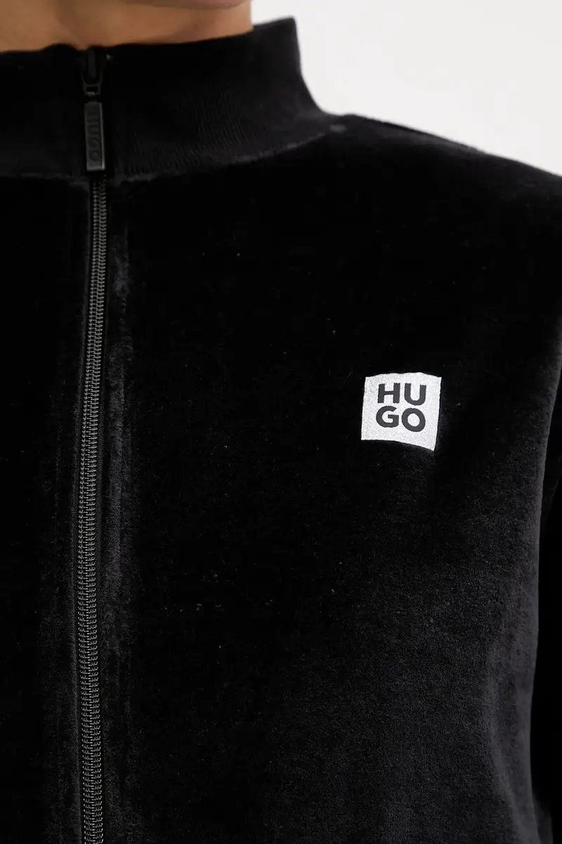 felpa donna colore nero con applicazione 50549796 miniatura 5