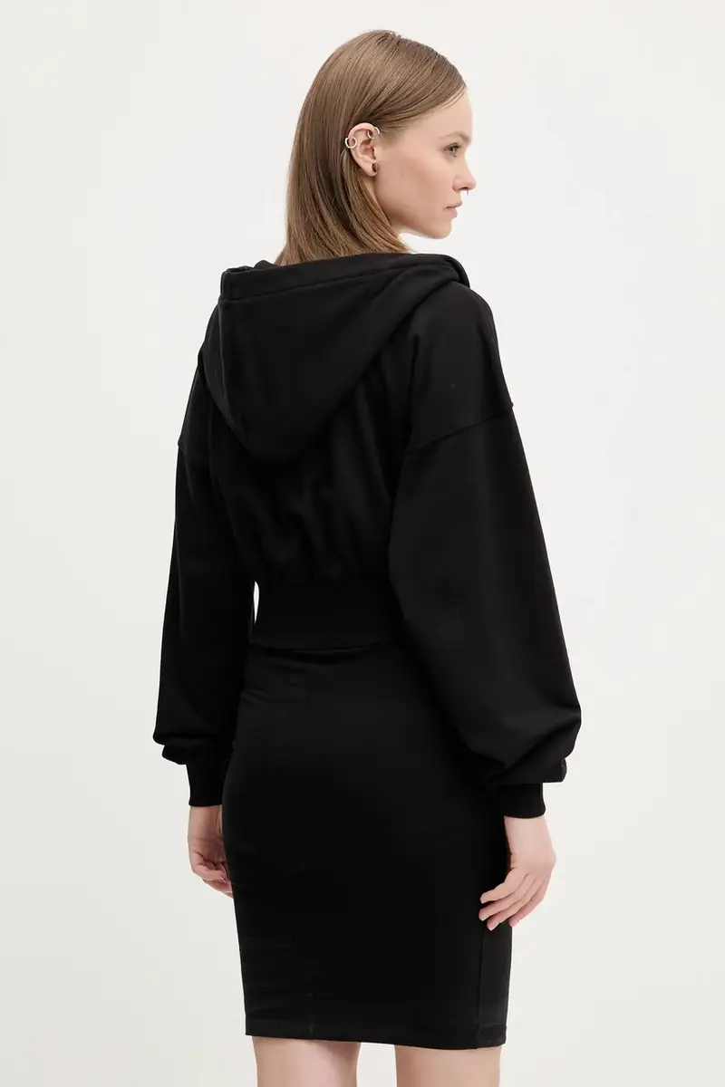 felpa donna colore nero con cappuccio 50536945 miniatura 3