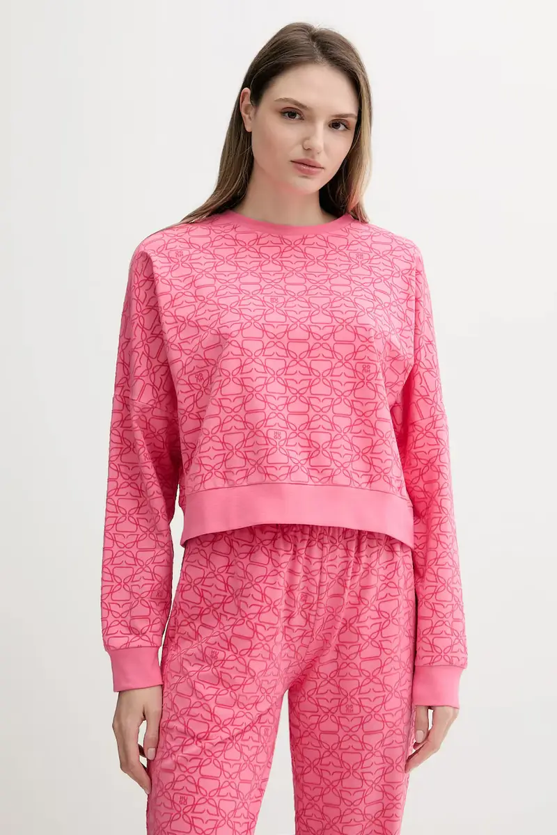 felpa donna colore rosa con applicazione 50545210