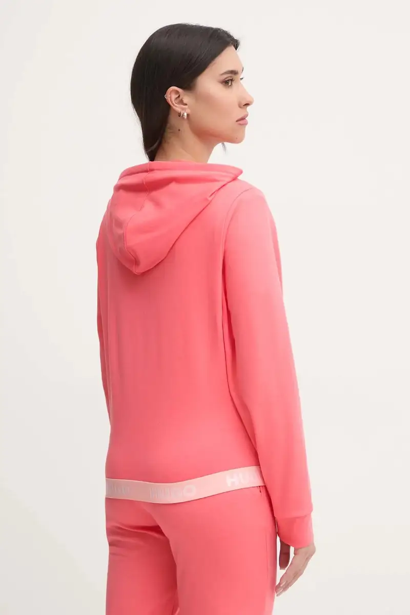 felpa donna colore rosa con cappuccio miniatura 3