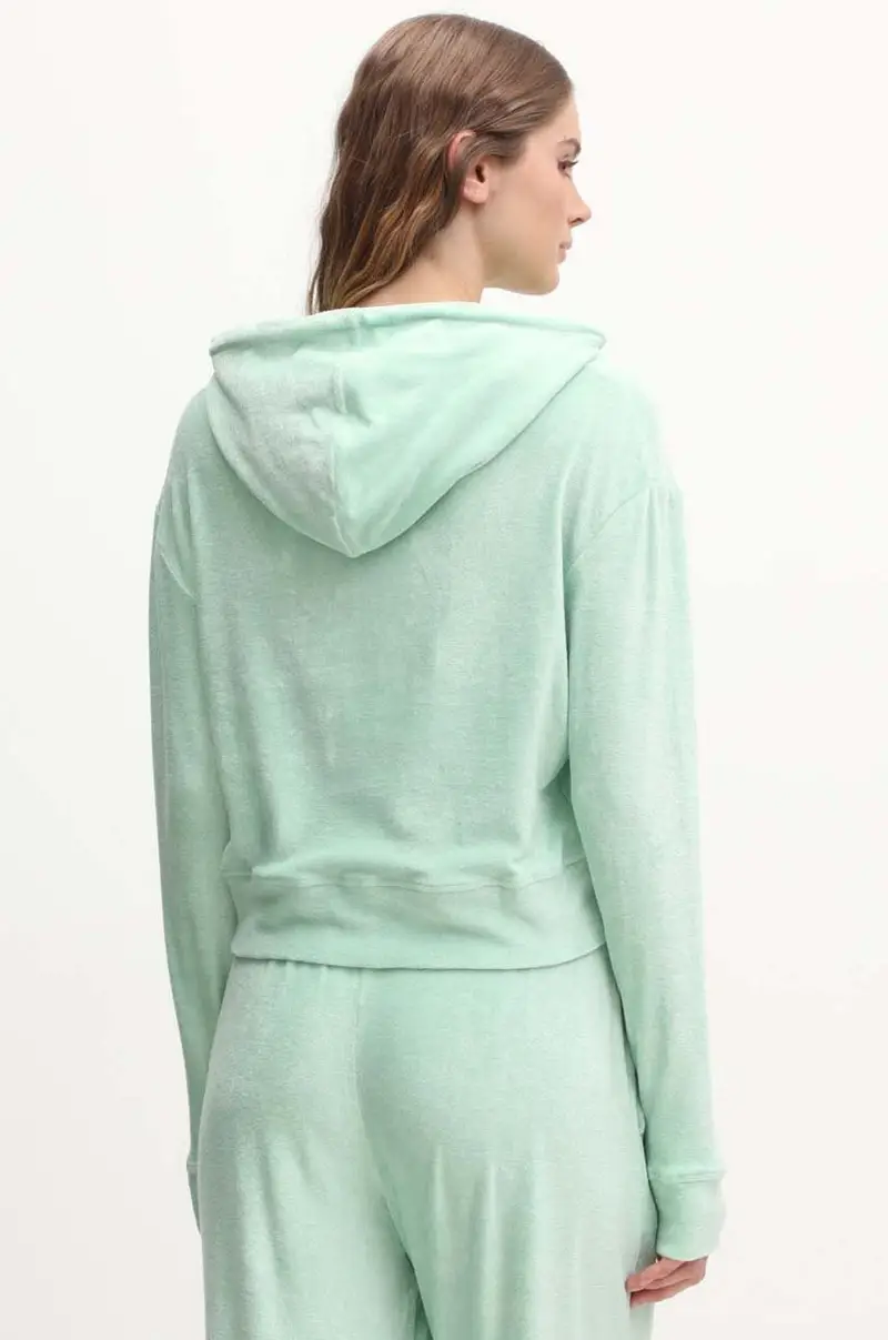 felpa donna colore verde con cappuccio 50518168 miniatura 3