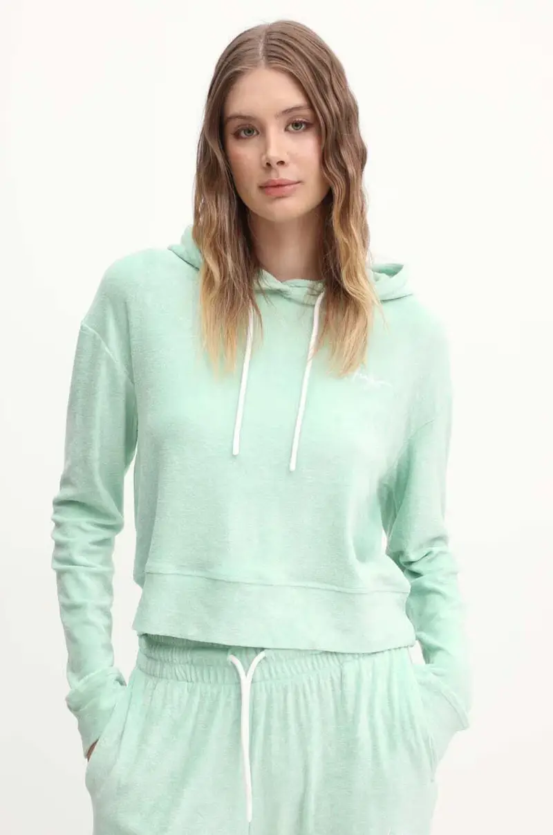 felpa donna colore verde con cappuccio 50518168