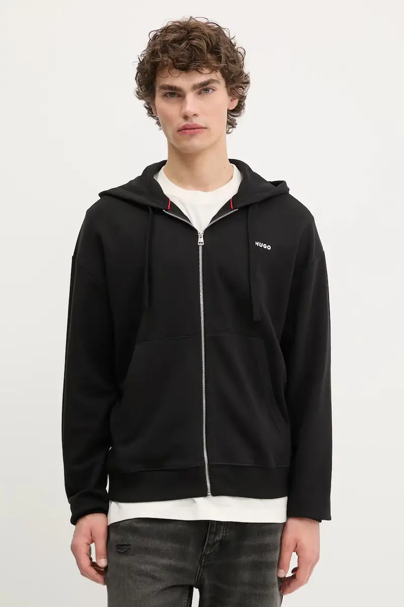 felpa in cotone Dapozip Nero