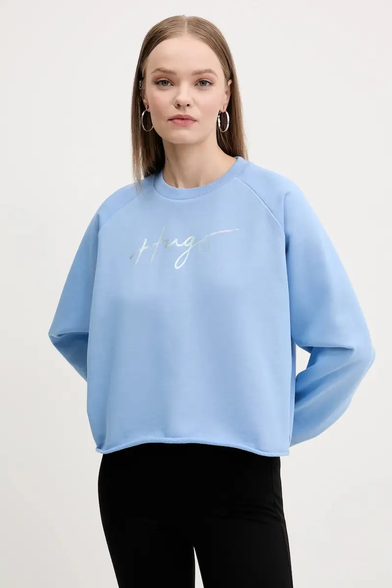 felpa in cotone donna colore blu 50534271