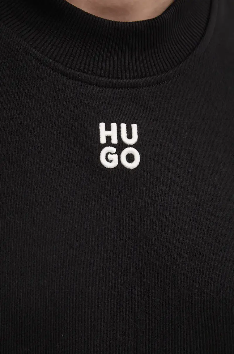 felpa in cotone donna colore nero 50527463 miniatura 5