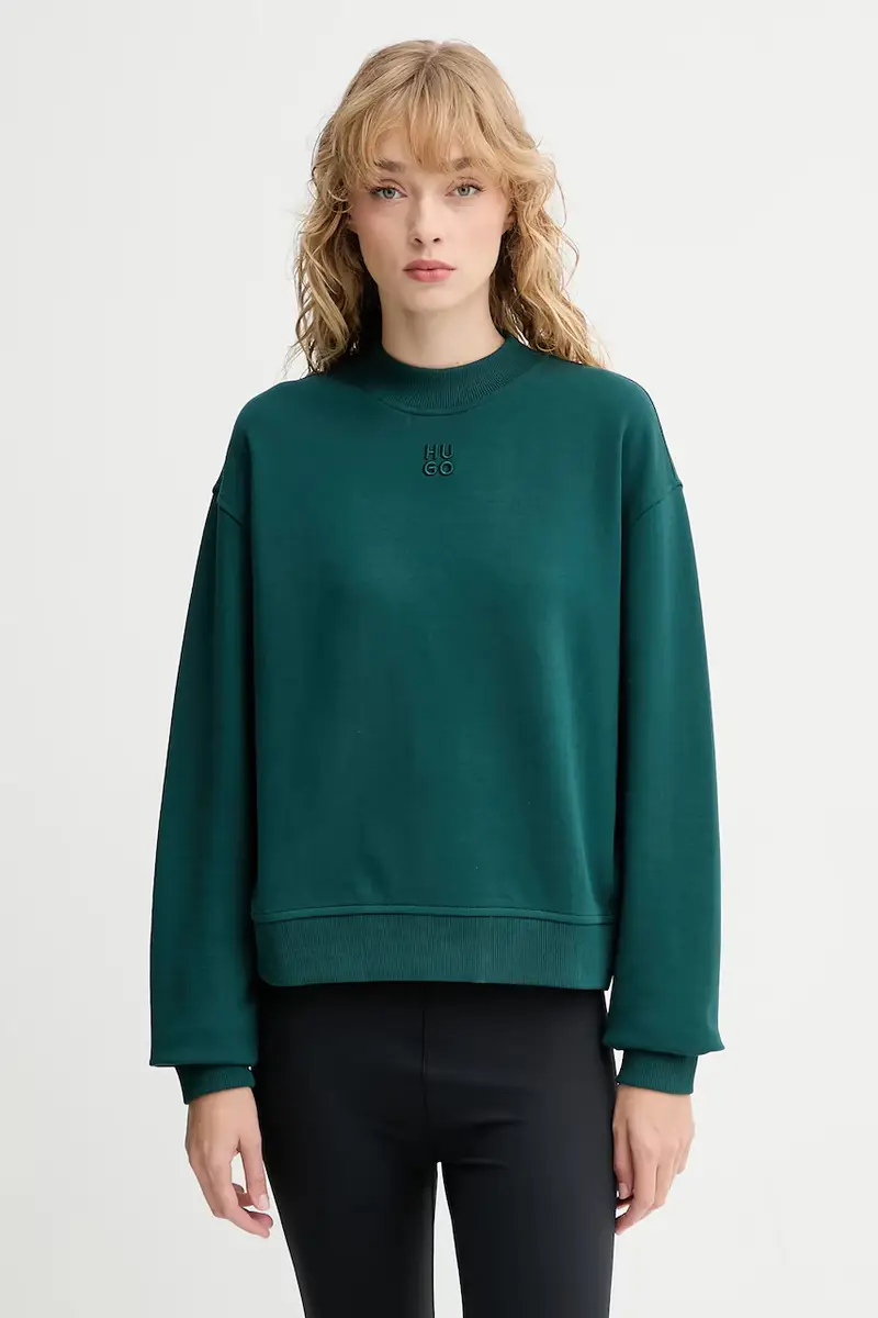 felpa in cotone donna colore nero 50527463 Verde