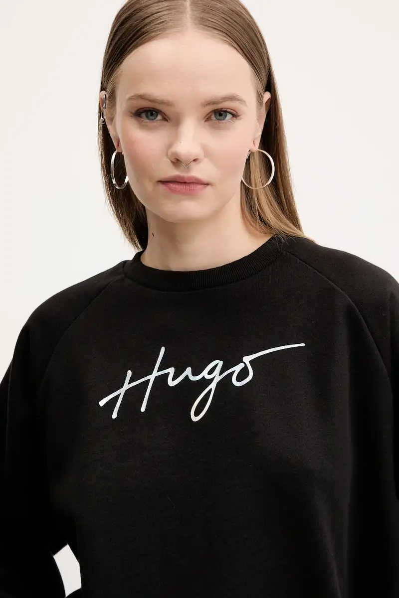 felpa in cotone donna colore nero 50534271 miniatura 4