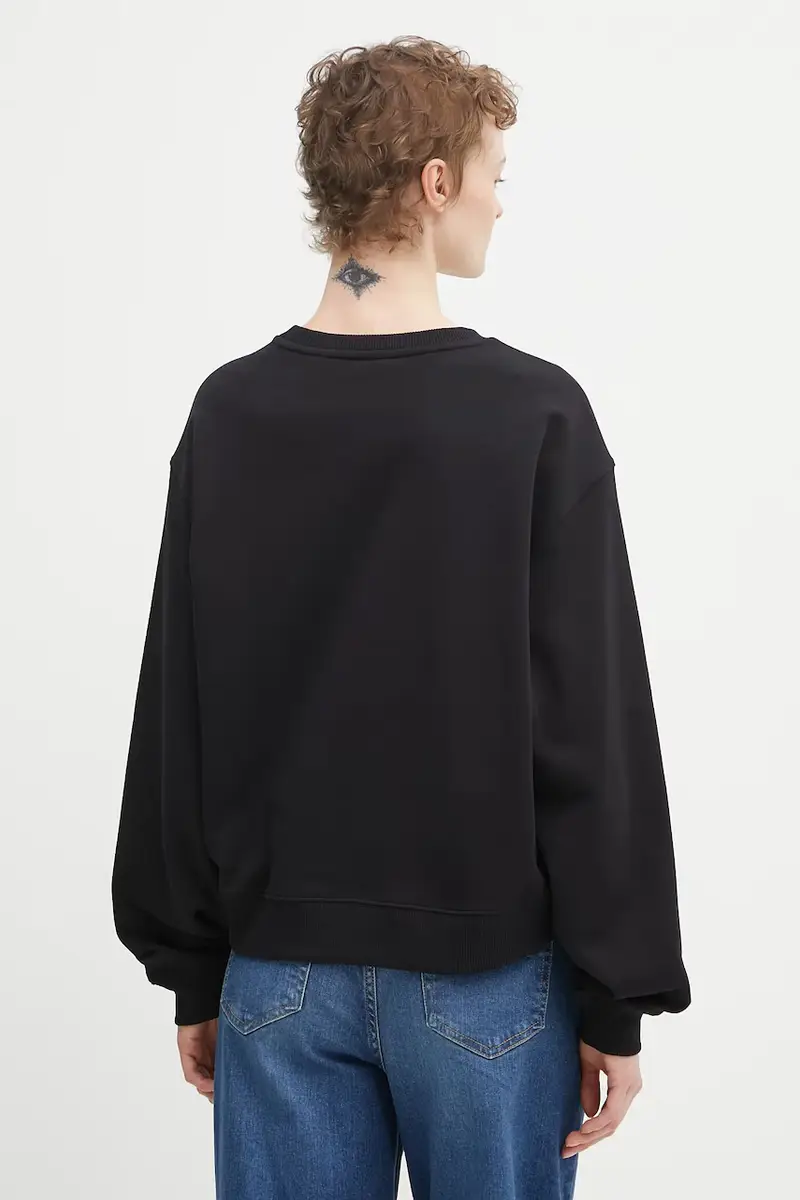 felpa in cotone donna colore nero 50550149 miniatura 3