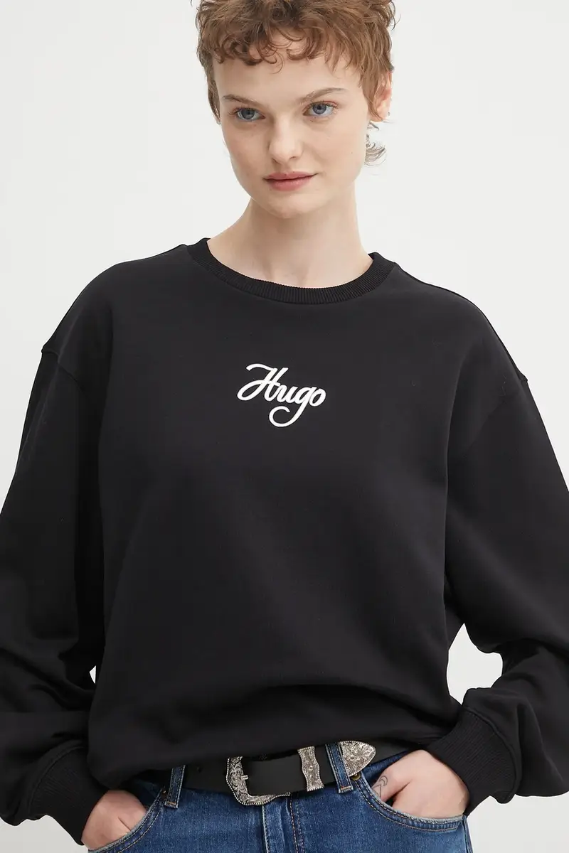 felpa in cotone donna colore nero 50550149 miniatura 4