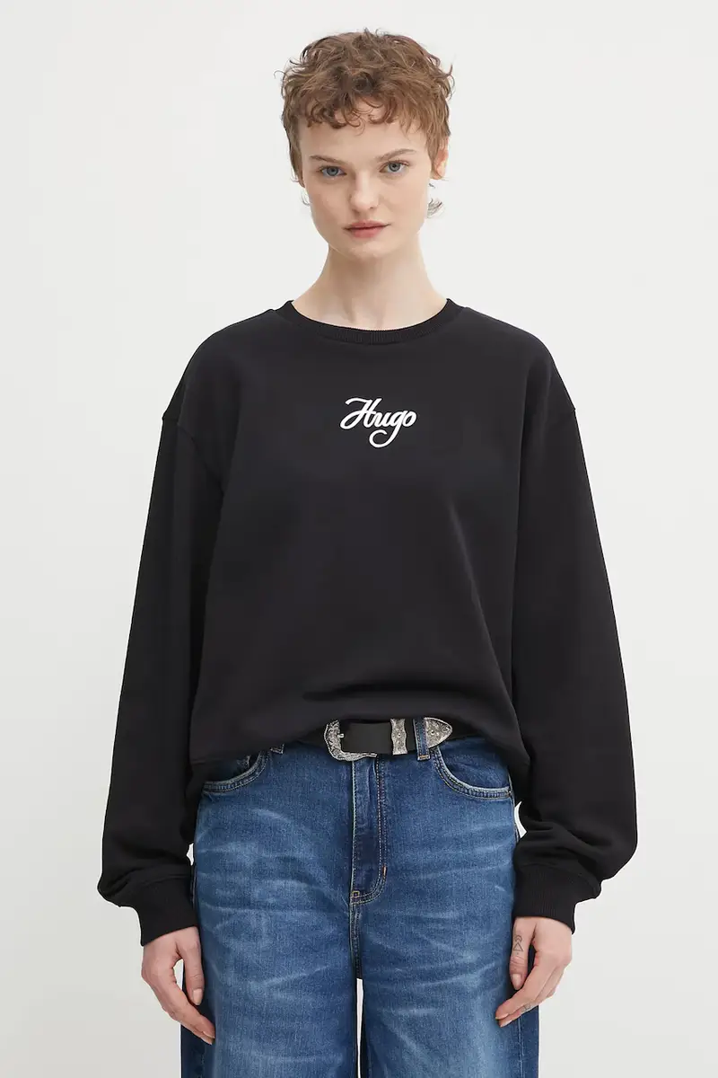 felpa in cotone donna colore nero 50550149