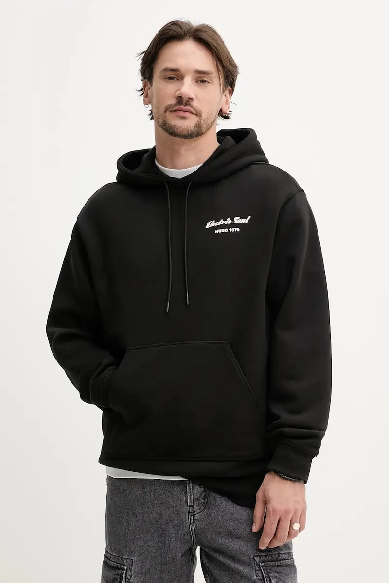 felpa in cotone donna colore nero con cappuccio 50539141