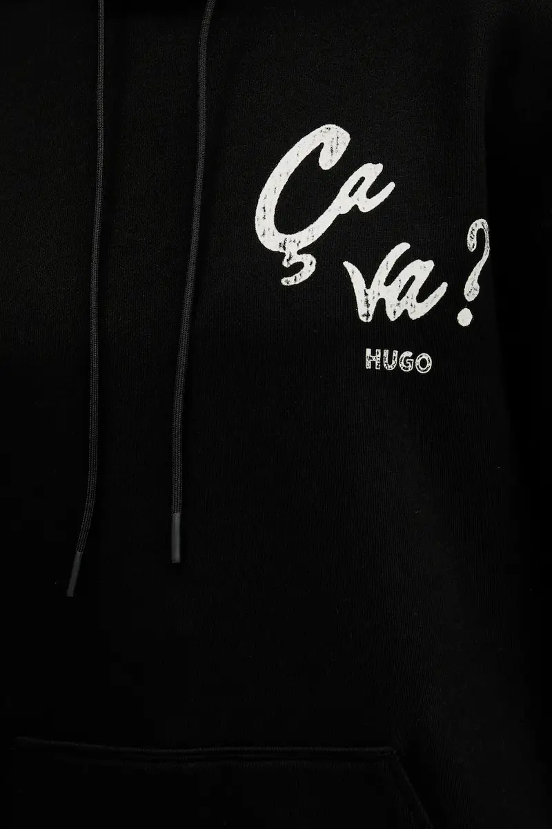 felpa in cotone donna colore nero con cappuccio 50545201 miniatura 5