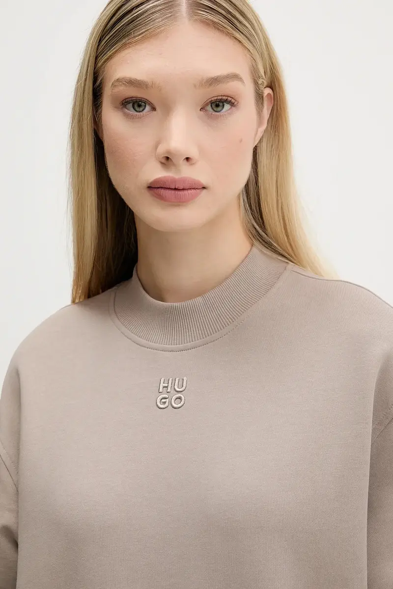 felpa in cotone donna colore rosa 50527463 Beige miniatura 4