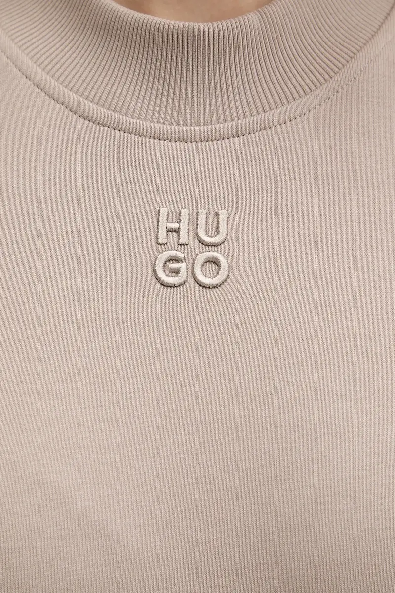 felpa in cotone donna colore rosa 50527463 Beige miniatura 5