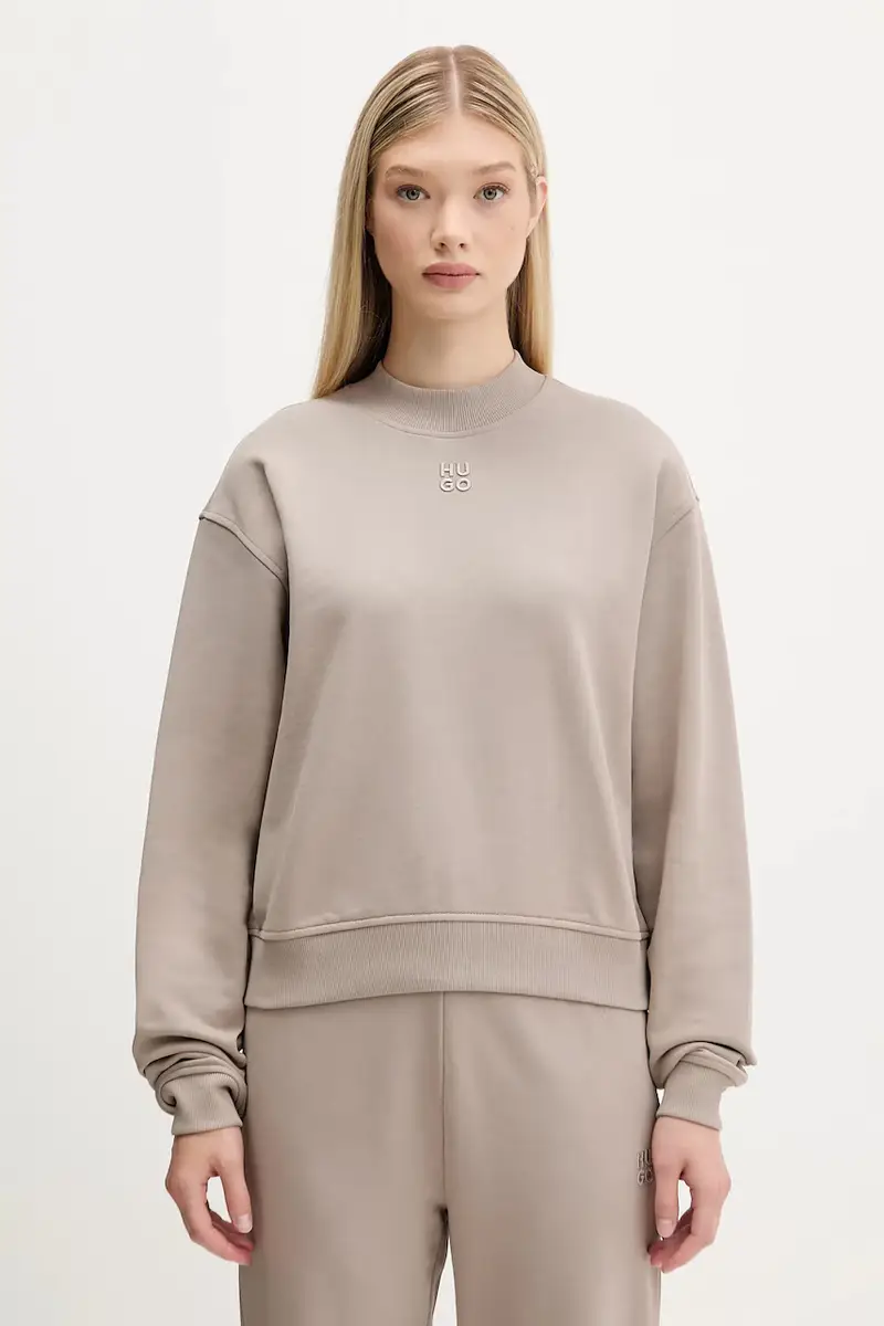 felpa in cotone donna colore rosa 50527463 Beige