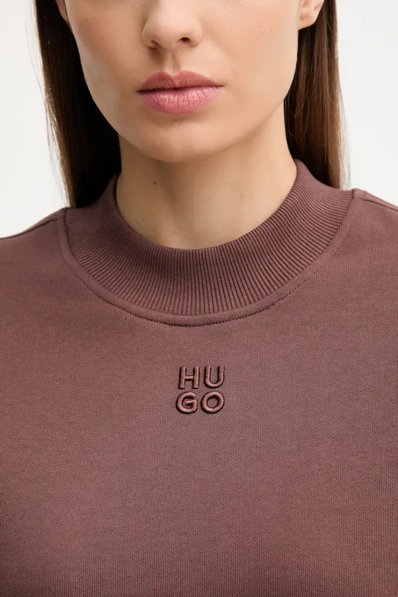 felpa in cotone donna colore rosa 50527463 Marrone miniatura 4