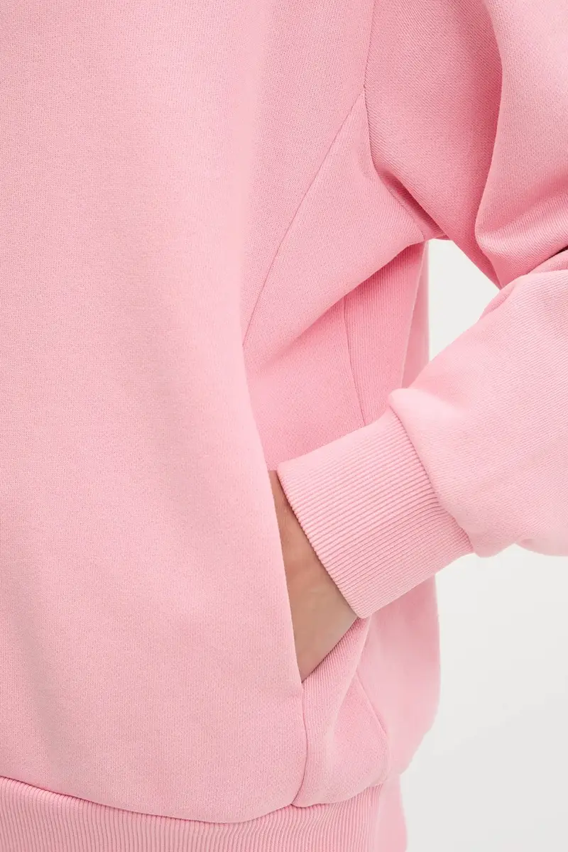 felpa in cotone donna colore rosa con cappuccio 50544870 miniatura 4