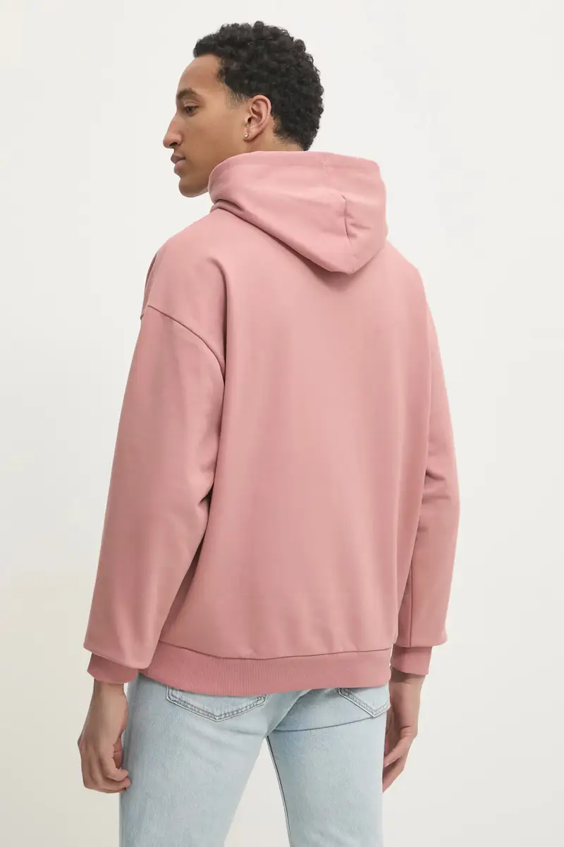 felpa in cotone uomo colore arancione con cappuccio 50529090 miniatura 3