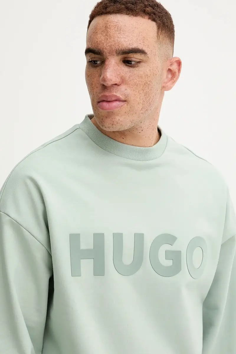 felpa in cotone uomo colore beige 50538778 Verde miniatura 4