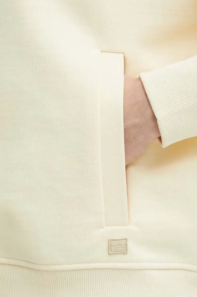 felpa in cotone uomo colore beige con cappuccio miniatura 4