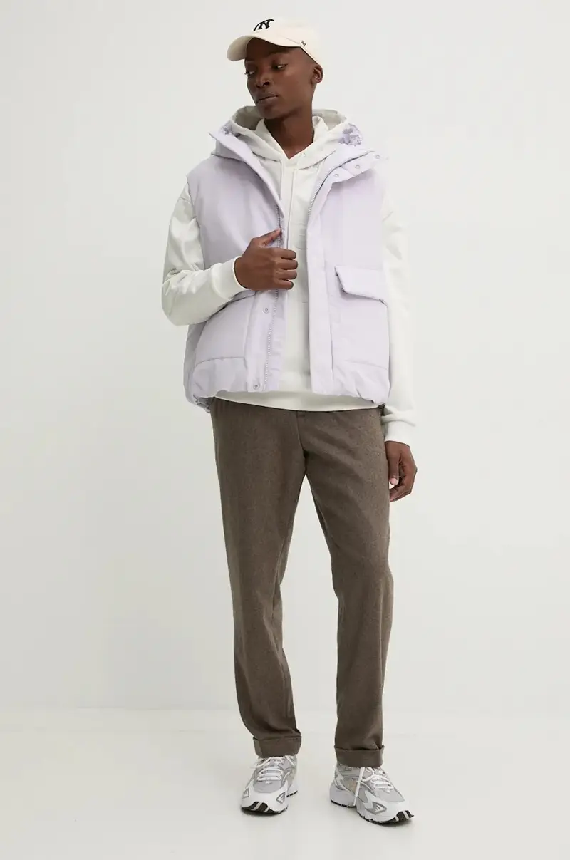 felpa in cotone uomo colore beige con cappuccio 50529090 miniatura 2