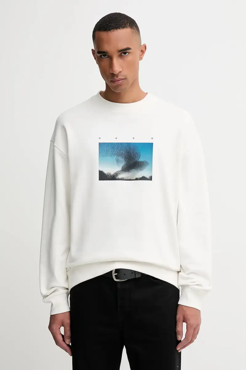 felpa in cotone uomo colore bianco 50549165