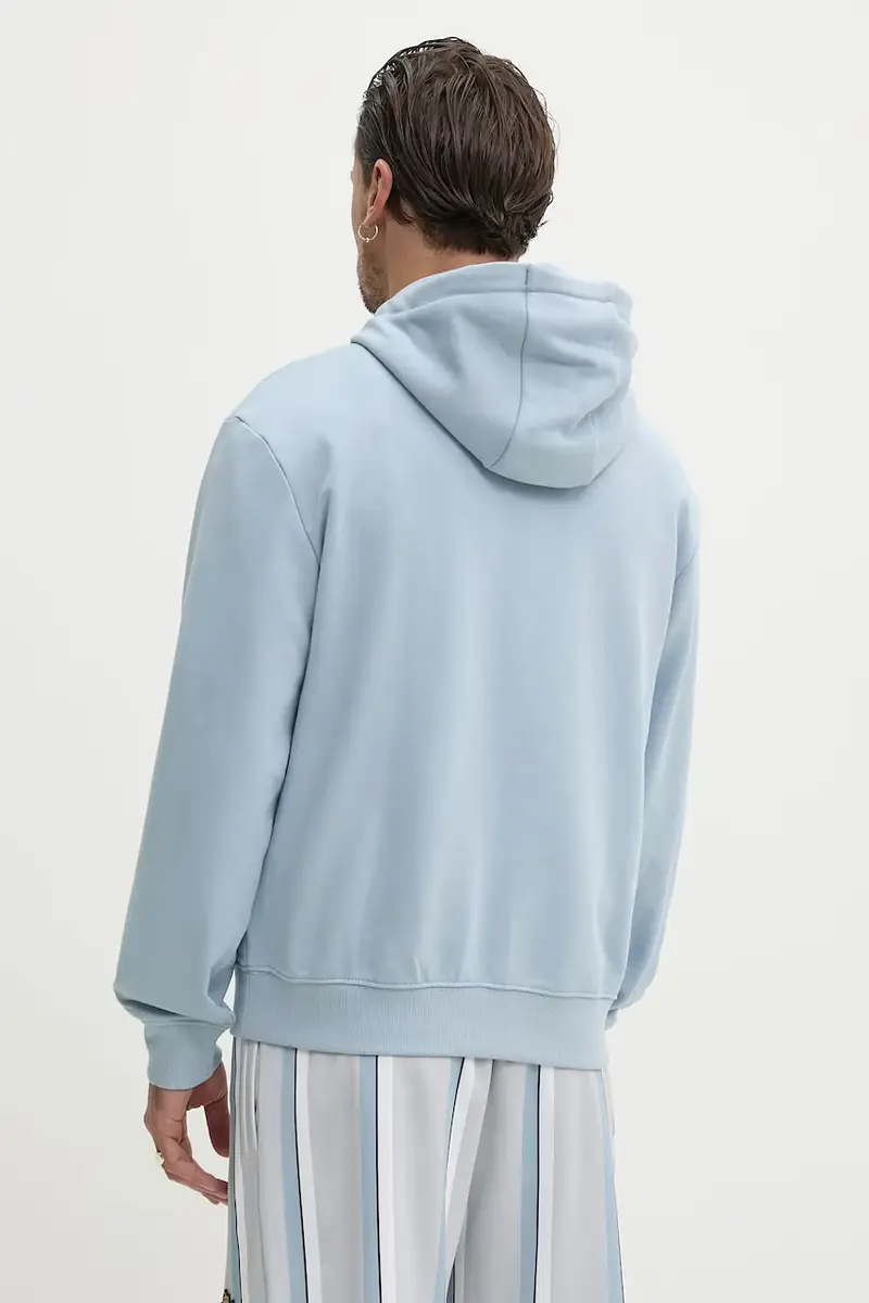 felpa in cotone uomo colore blu con cappuccio 50486478 miniatura 3