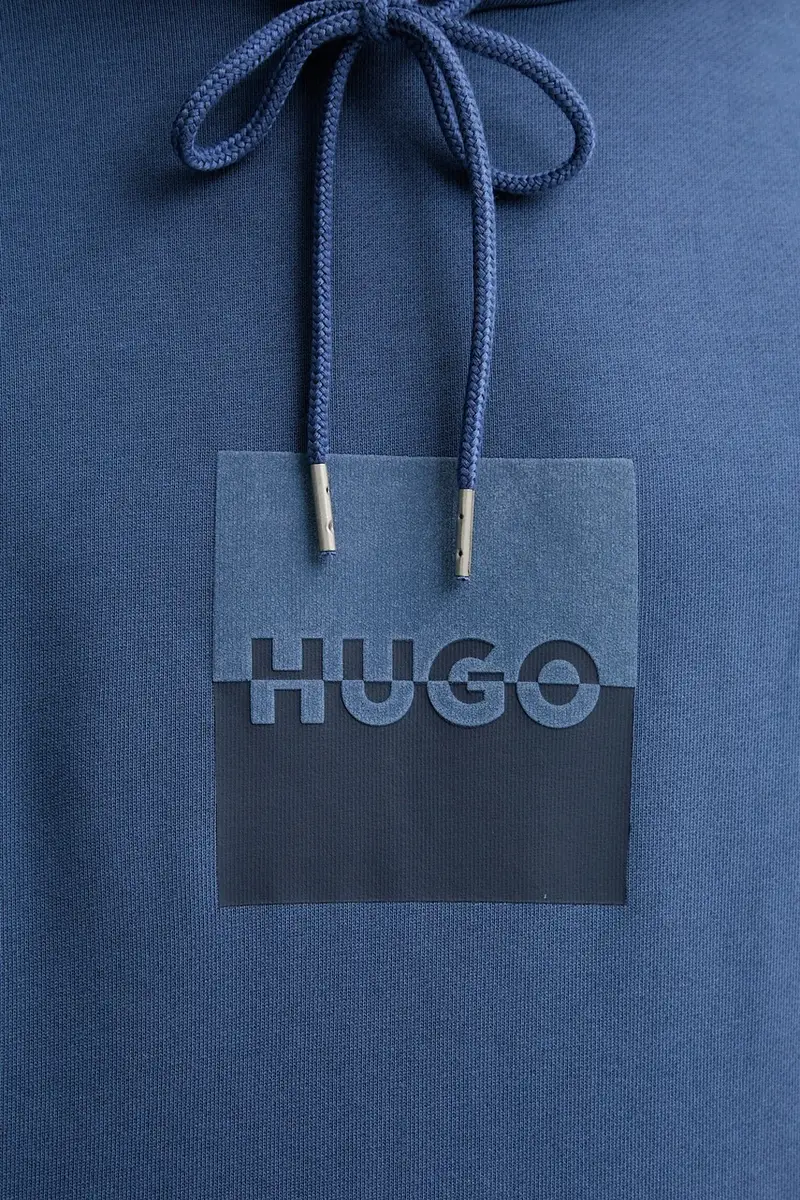 felpa in cotone uomo colore blu con cappuccio 50542787 miniatura 5