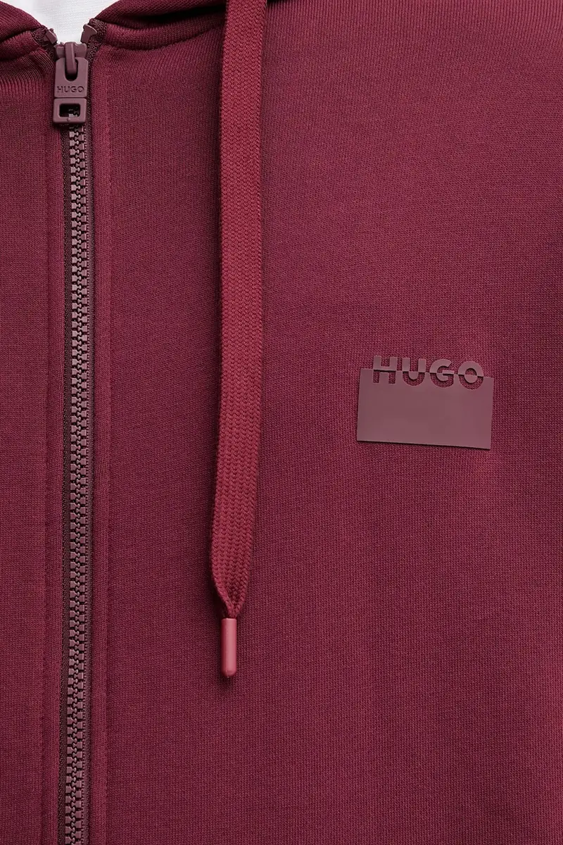 felpa in cotone uomo colore granata con cappuccio 50546874 miniatura 5