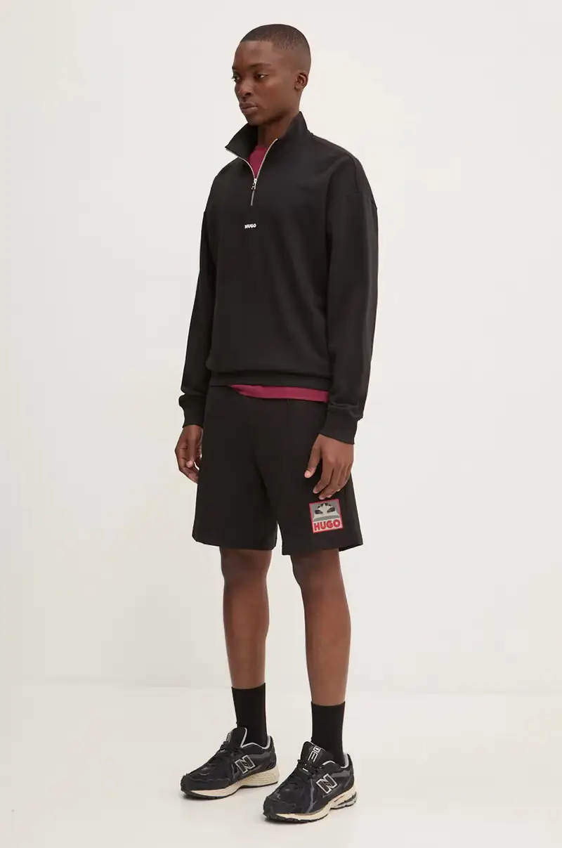 felpa in cotone uomo colore nero 50525881 miniatura 2