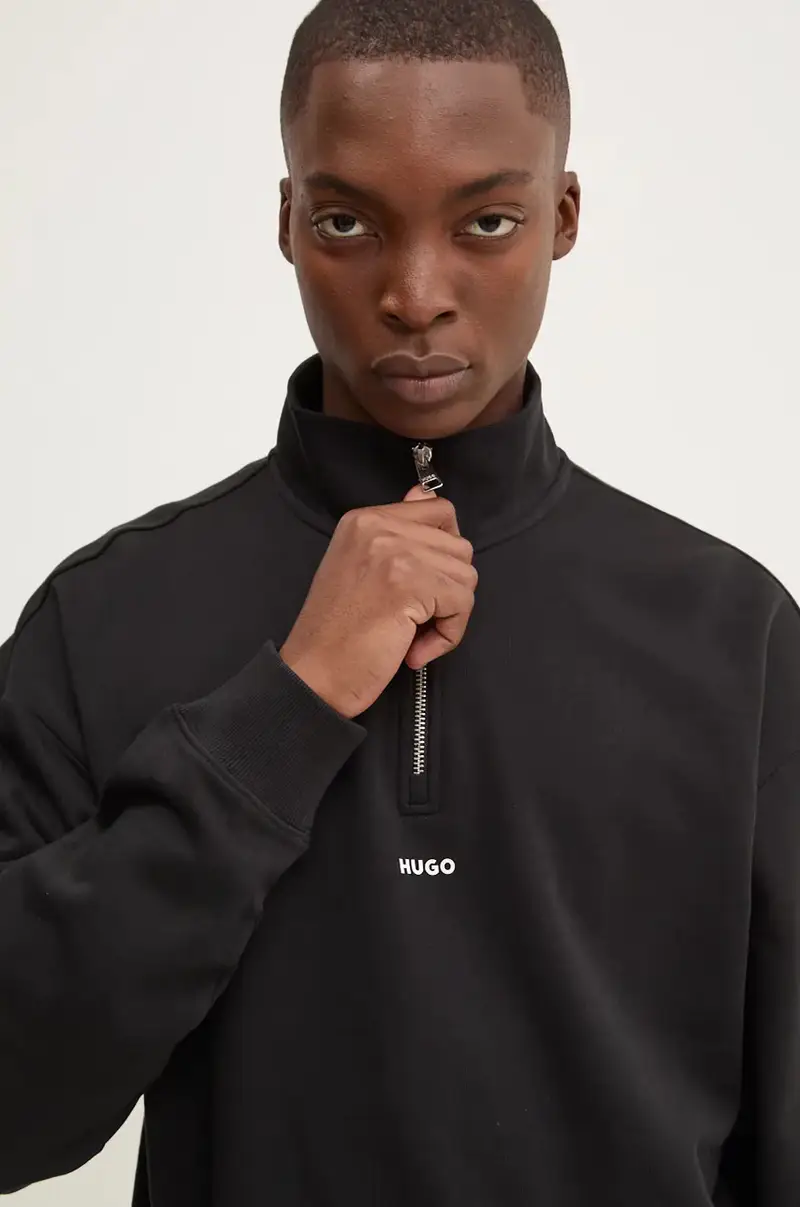 felpa in cotone uomo colore nero 50525881 miniatura 4