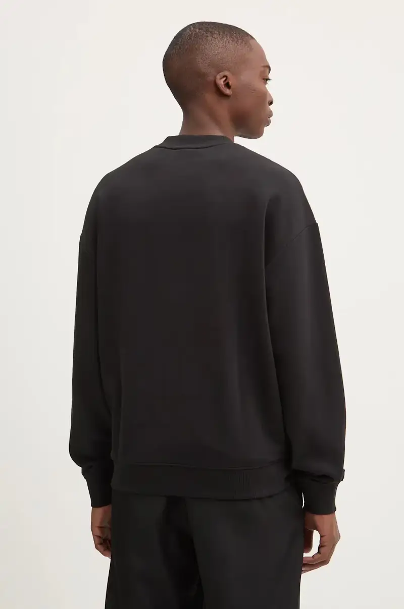 felpa in cotone uomo colore nero 50525892 miniatura 3