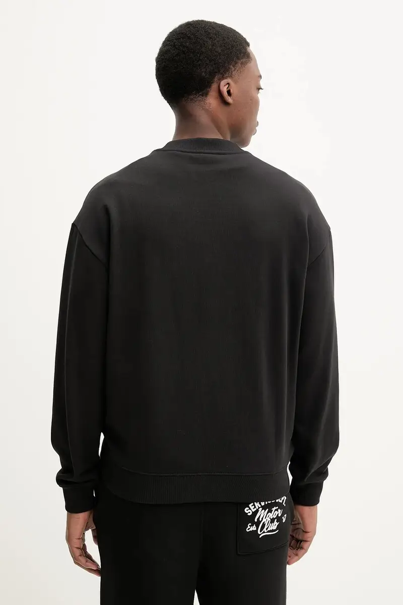 felpa in cotone uomo colore nero 50537546 miniatura 3