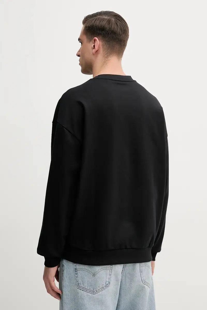 felpa in cotone uomo colore nero 50538778 miniatura 2