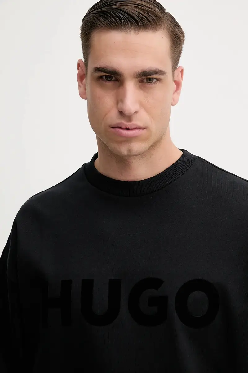 felpa in cotone uomo colore nero 50538778 miniatura 3